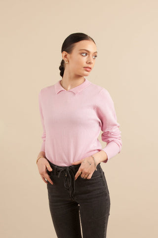 Sunday Collar Sweater- Magic Pink Sample