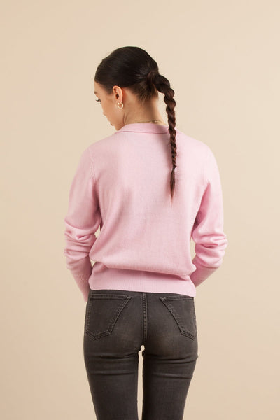 Sunday Collar Sweater- Magic Pink Sample