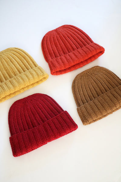 Essential Rib Beanie- Tan
