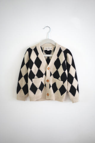 Mini Ezra Cardigan - Black & White