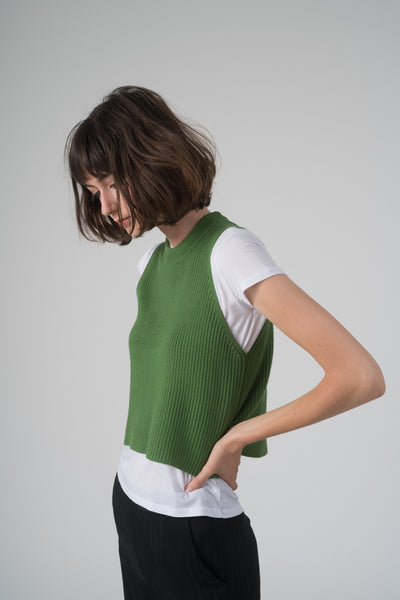 Lilian Tank- Haiku Green Sample