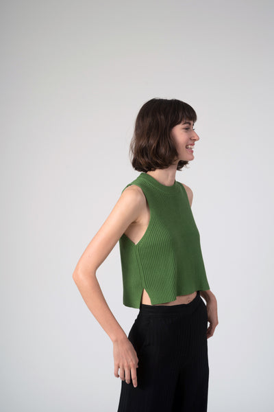 Lilian Tank- Haiku Green Sample