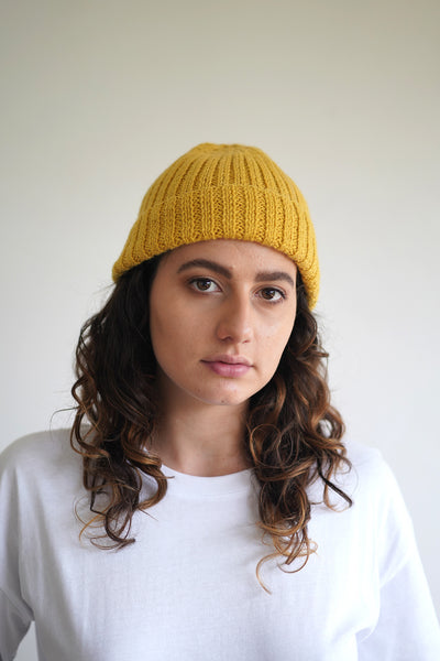 Essential Rib Beanie- Mustard