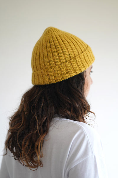 Essential Rib Beanie- Mustard