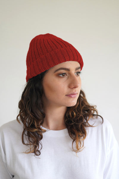 Essential Rib Beanie- Pumpkin