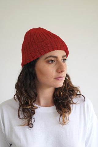 Essential Rib Beanie- Pumpkin