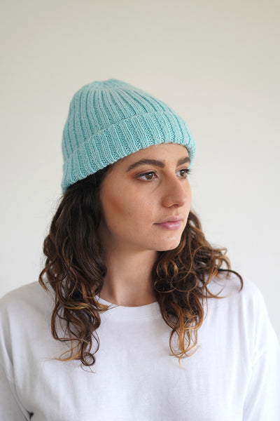 Essential Rib Beanie- Turquoise