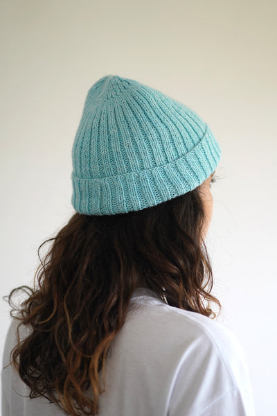 Essential Rib Beanie- Turquoise