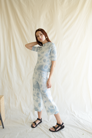 Cotton Indigo Tie Dye Pants