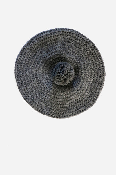 Lila Beret- Charcoal