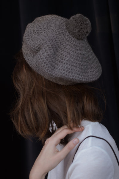 Lila Beret- Charcoal