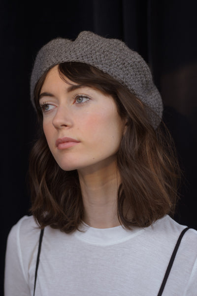 Lila Beret- Charcoal