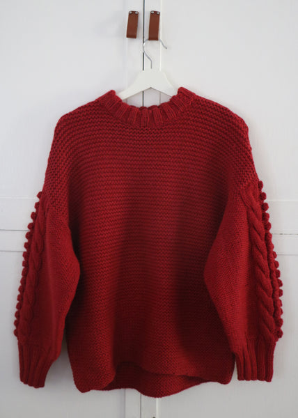 Bella Sweater- Cranberry