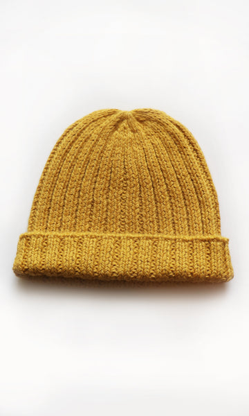 Essential Rib Beanie- Mustard