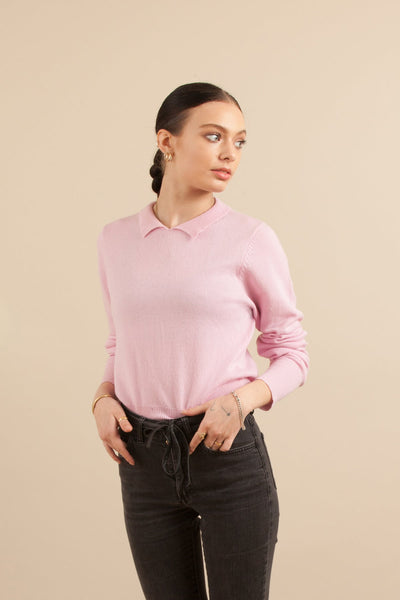 Sunday Collar Sweater- Magic Pink Sample
