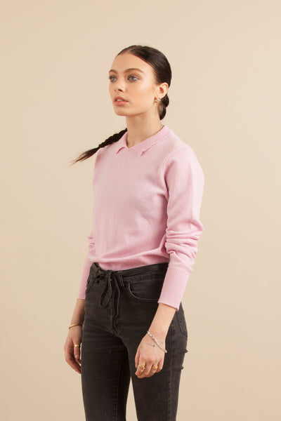 Sunday Collar Sweater- Magic Pink Sample