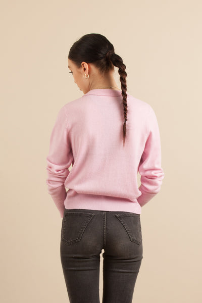 Sunday Collar Sweater- Magic Pink