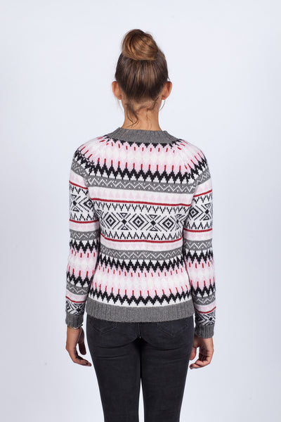 Huck Fair Isle Crew - Pink