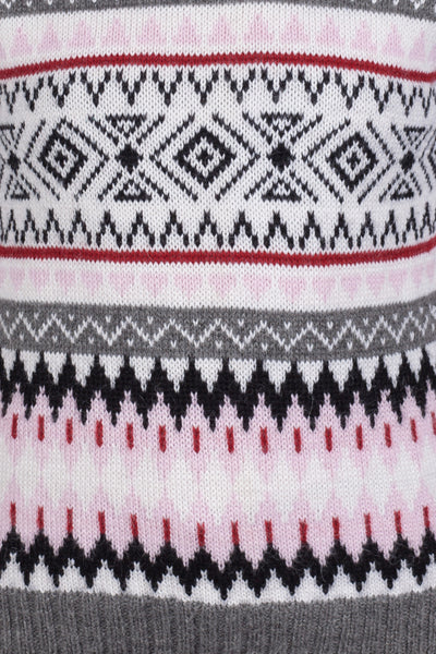 Huck Fair Isle Crew - Pink