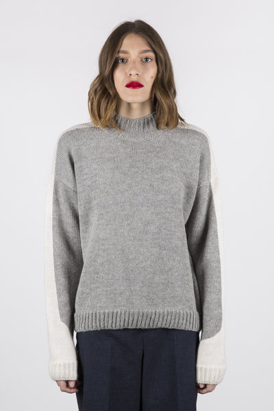 Après-Ski Mock- Grey/White