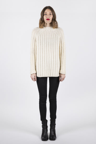 Solana Hand Knit Sweater- Ivory