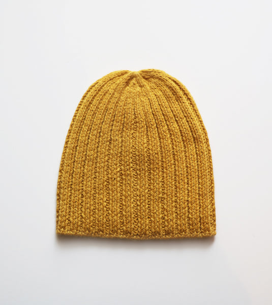 Essential Rib Beanie- Mustard