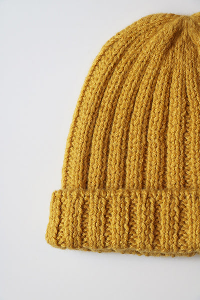 Essential Rib Beanie- Mustard