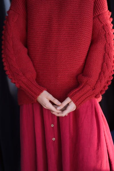 Bella Sweater- Cranberry